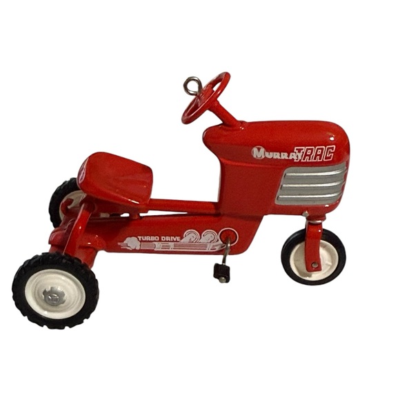 Hallmark 1955 Murray Tractor and Trailer Ornament Die Cast Red Tractor - Picture 2 of 16